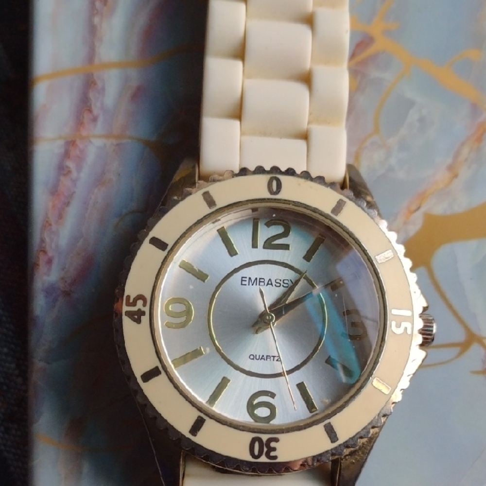 Embassy Cream and Silver Watch
